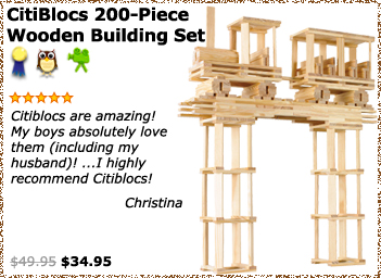 CitiBlocs 200 Piece Wooden Building Set