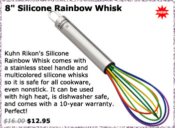 Kuhn Rikon's 8" Silicon Rainbow Whisk