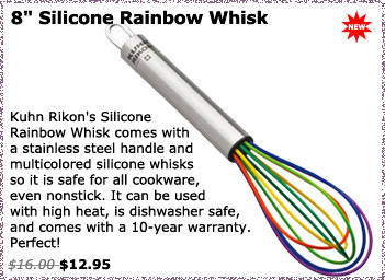 Kuhn Rikon's 8" Silicon Rainbow Whisk